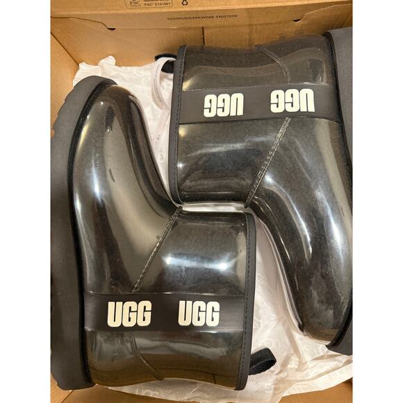NEW UGG Classic Clear Mini II Boots Black Big Kid Size 6Y – 1112386K - Picture 6 of 7